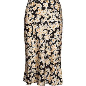 NWOT Satin midi skirt with floral detail size XL